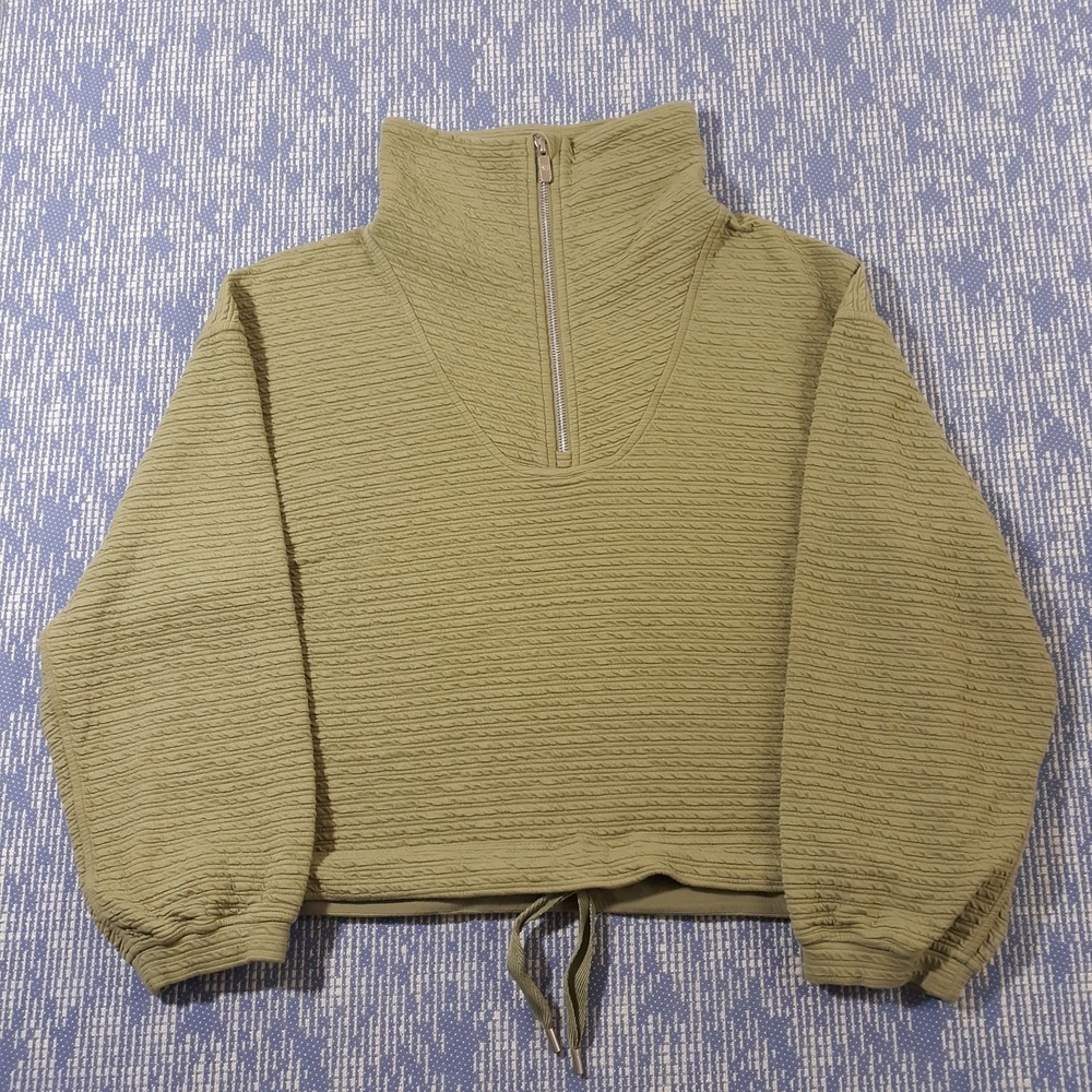 Lululemon Sweater Womens XS / S Green Pullover 1/4 Zip Oversized Relaxed Fit